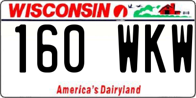 WI license plate 160WKW