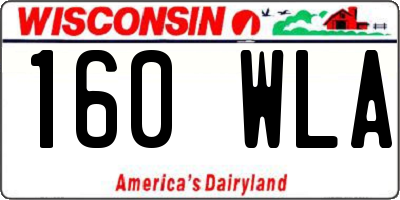 WI license plate 160WLA
