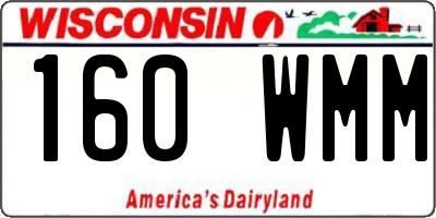 WI license plate 160WMM