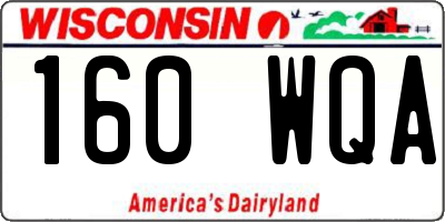 WI license plate 160WQA