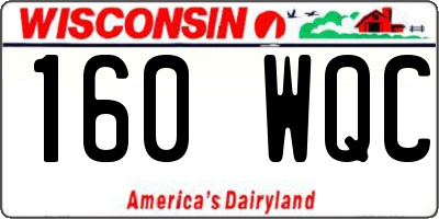 WI license plate 160WQC
