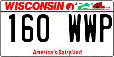 WI license plate 160WWP