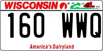 WI license plate 160WWQ