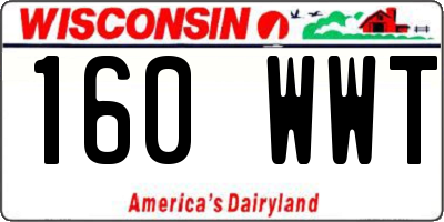 WI license plate 160WWT