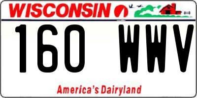 WI license plate 160WWV