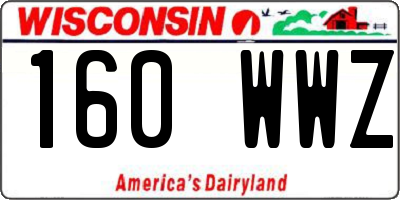 WI license plate 160WWZ