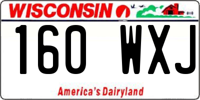 WI license plate 160WXJ