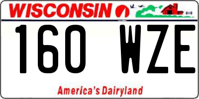 WI license plate 160WZE