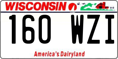 WI license plate 160WZI