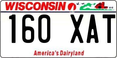 WI license plate 160XAT
