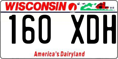 WI license plate 160XDH