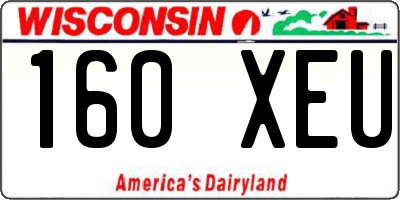WI license plate 160XEU