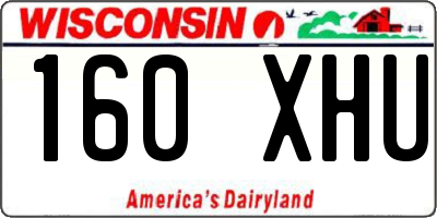 WI license plate 160XHU