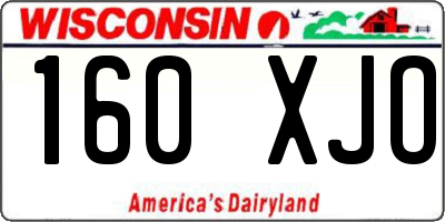 WI license plate 160XJO