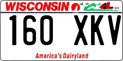 WI license plate 160XKV