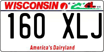 WI license plate 160XLJ