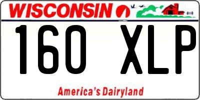 WI license plate 160XLP