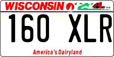 WI license plate 160XLR