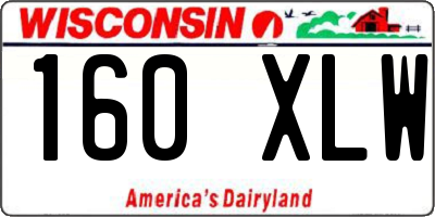 WI license plate 160XLW