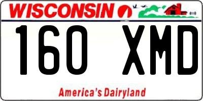 WI license plate 160XMD