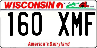 WI license plate 160XMF