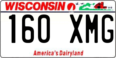 WI license plate 160XMG