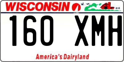 WI license plate 160XMH