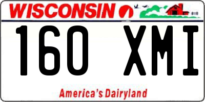 WI license plate 160XMI