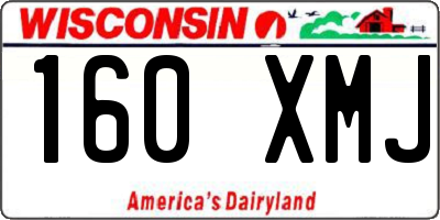 WI license plate 160XMJ