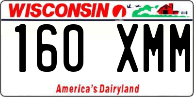 WI license plate 160XMM