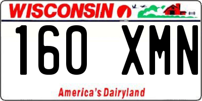 WI license plate 160XMN