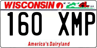 WI license plate 160XMP