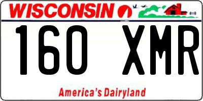 WI license plate 160XMR