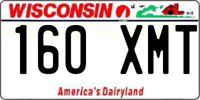 WI license plate 160XMT