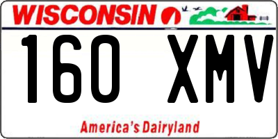 WI license plate 160XMV