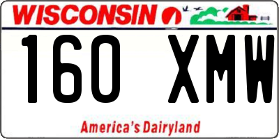 WI license plate 160XMW