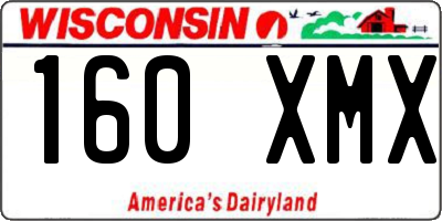 WI license plate 160XMX