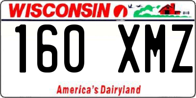 WI license plate 160XMZ