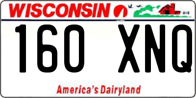 WI license plate 160XNQ