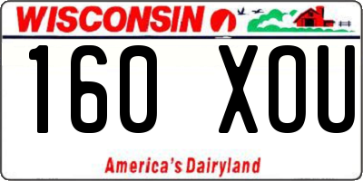 WI license plate 160XOU