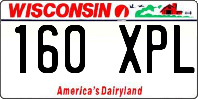 WI license plate 160XPL