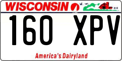 WI license plate 160XPV