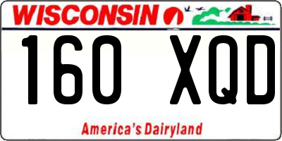 WI license plate 160XQD