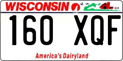 WI license plate 160XQF