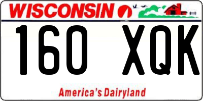 WI license plate 160XQK