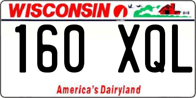 WI license plate 160XQL
