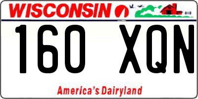 WI license plate 160XQN