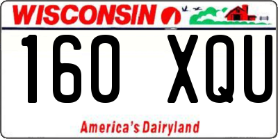 WI license plate 160XQU