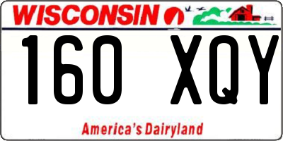 WI license plate 160XQY