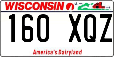WI license plate 160XQZ